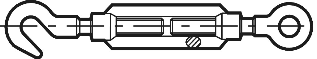 DIN 1480  AM 24 mit Haken und Öse  roh